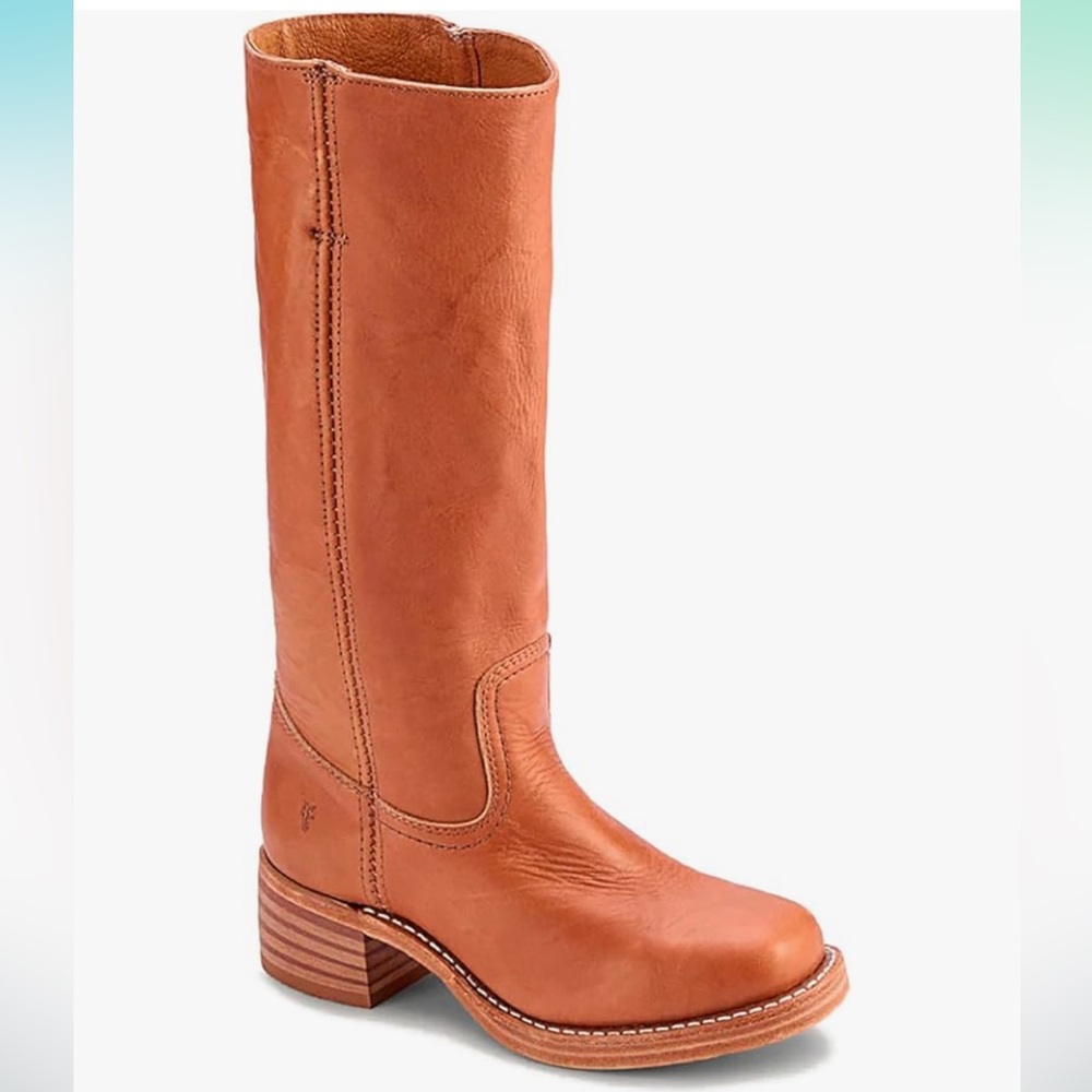 Frye Campus 14L Iconic Tall Boots in Saddle (Montana Leather)